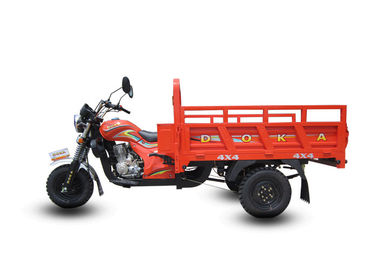 150CC rojo motorizó el triciclo del cargo, motocicleta de Trike del chino con la caja ligera del cargo